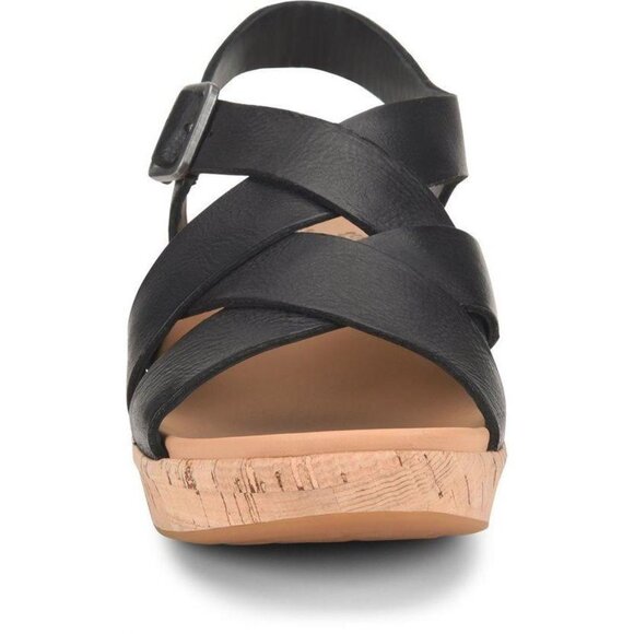 🆕KORK-EASE Caroleigh Black Wedge Sandal Shoe 11 Black - Picture 4 of 13